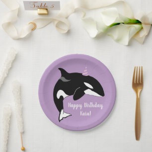 Prato De Papel Baleia Assassina Orca Personalizável