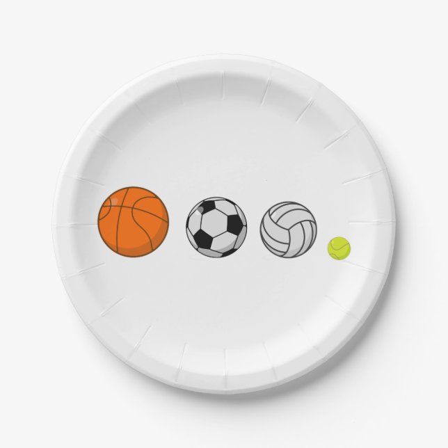 Prato De Papel Ball Sports Paper Plates (Frente)