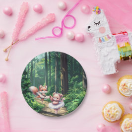 Prato De Papel Ballerina animals