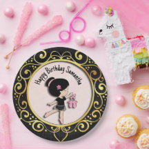 Ballerina preto e ouro