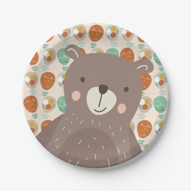 Prato De Papel Balões de ar quente Whimsic (Frente)