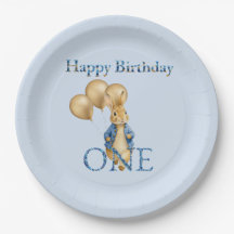 Balões Dourados de Coelho Primeiro Aniversário