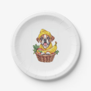 Prato De Papel Banana Boxer - Fruta engraçada