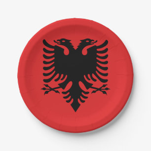 Prato De Papel Bandeira albanesa patriótica