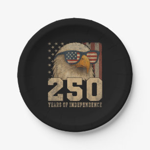 Prato De Papel Bandeira Americana Águia Vintage 250 Anos 177 4 de
