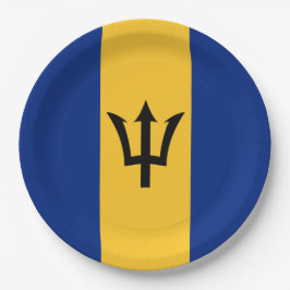 Prato De Papel Bandeira Barbadiana (Barbados) (Bajan)