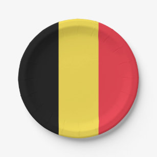 Prato De Papel Bandeira Belga Patriótica