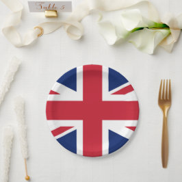 Prato De Papel Bandeira Britânica Union Jack Reino Unido