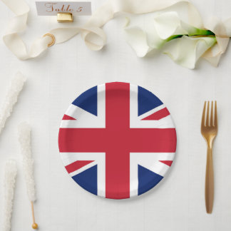 Prato De Papel Bandeira Britânica Union Jack Reino Unido