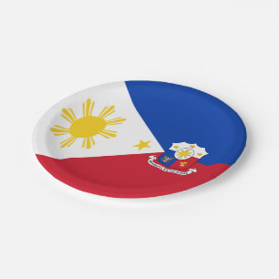 Prato De Papel Bandeira casaco das Filipinas 