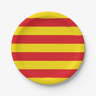 Prato De Papel Bandeira Catalã