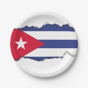 Prato De Papel Bandeira clássica de Cuba