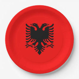 Prato De Papel Bandeira da Albânia