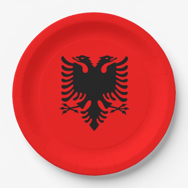 Prato De Papel Bandeira da Albânia (Frente)
