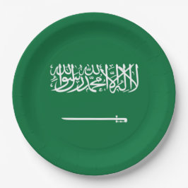 Prato De Papel Bandeira da Arábia Saudita