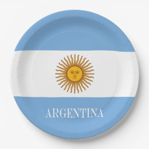 Prato De Papel Bandeira da bandera De Argentina de Argentina