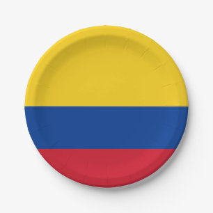 Prato De Papel Bandeira da bandera De Colômbia de Colômbia