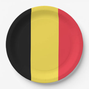 Prato De Papel Bandeira da Bélgica