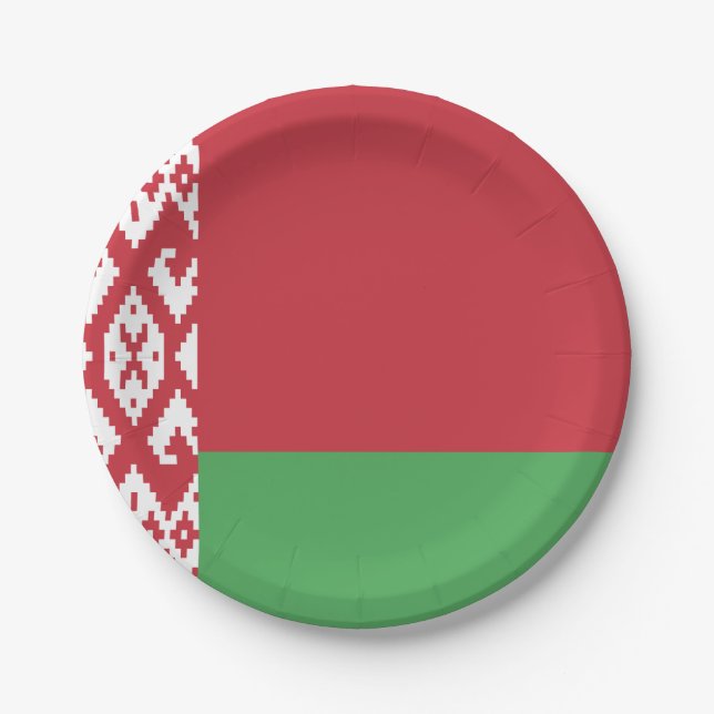 Prato De Papel Bandeira da Bielorrússia (Frente)