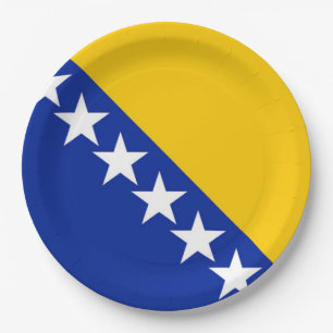 Prato De Papel Bandeira da Bósnia e Herzegovina