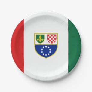 Prato De Papel Bandeira da Bósnia-Herzegovina