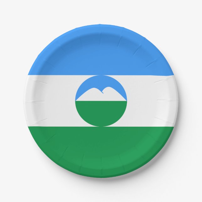 Prato De Papel Bandeira da Cabárdia-Balcária (Frente)