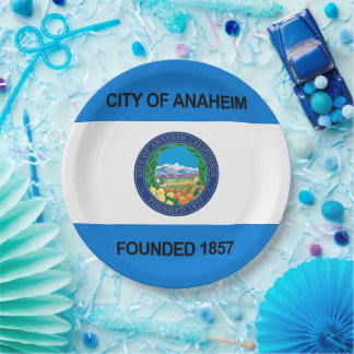 Prato De Papel bandeira da cidade de Anaheim