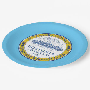Prato De Papel Bandeira da cidade de Boston