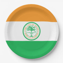 Prato De Papel Bandeira da Cidade de Miami (Flórida)