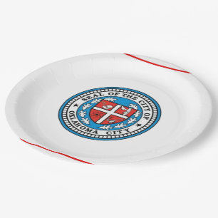 Prato De Papel Bandeira da cidade de Oklahoma