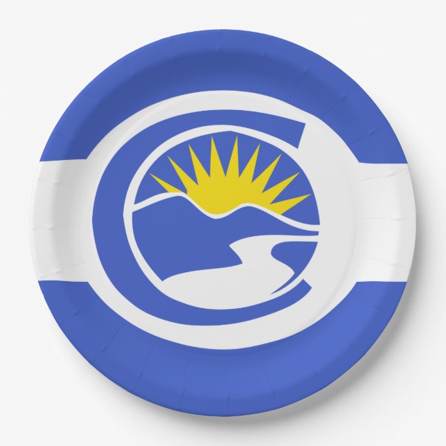 Prato De Papel Bandeira da Cidade do Centenário (Colorado) (Frente)