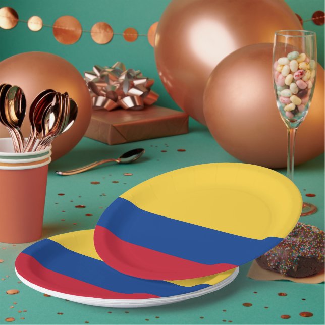 Prato De Papel bandeira da Colômbia (Múltiplo)