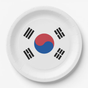 Prato De Papel Bandeira da Coreia do Sul (ROK)