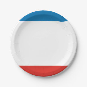Prato De Papel Bandeira da Crimeia