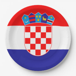 Prato De Papel Bandeira da Croácia
