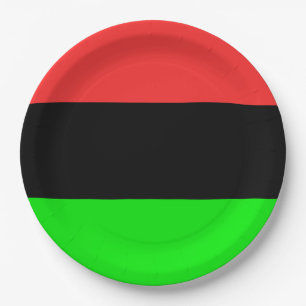 Prato De Papel Bandeira da Diáspora Afro-Americana 