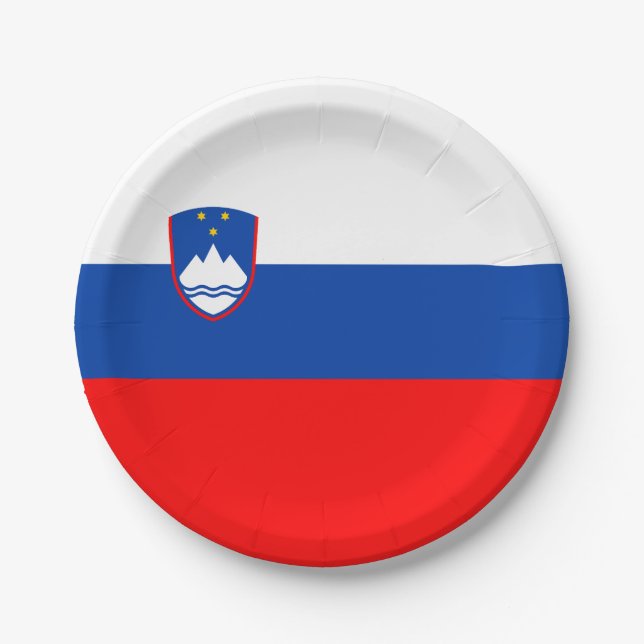 Prato De Papel Bandeira da Eslovênia (Frente)