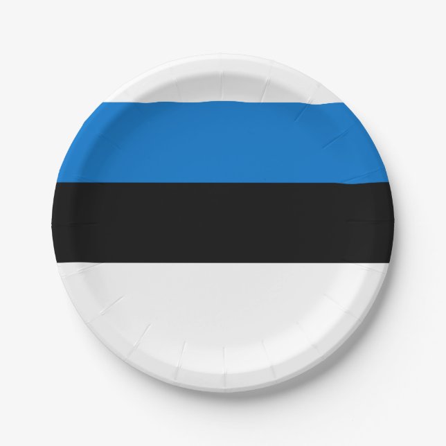 Prato De Papel Bandeira da Estônia (Frente)