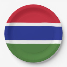 Prato De Papel Bandeira da Gâmbia
