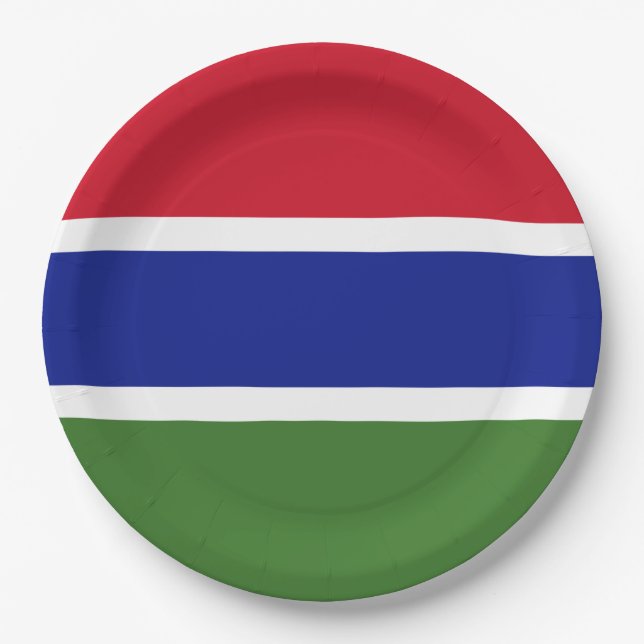 Prato De Papel Bandeira da Gâmbia (Frente)