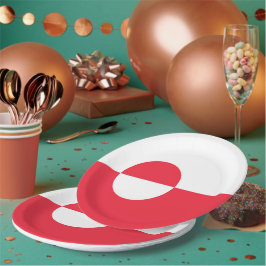 Prato De Papel Bandeira da Gronelândia