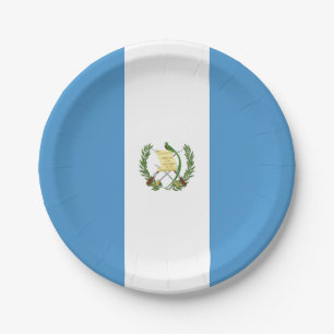 Prato De Papel Bandeira da Guatemala