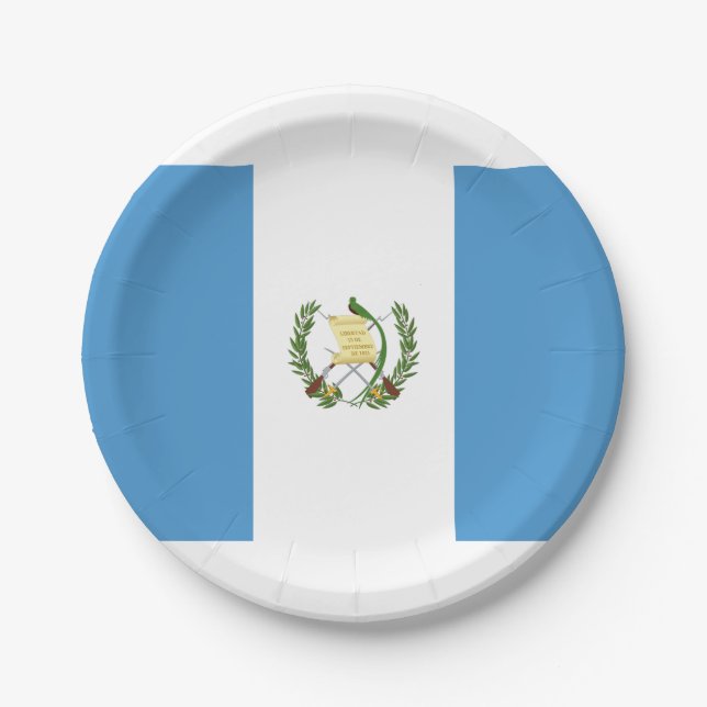 Prato De Papel Bandeira da Guatemala (Frente)