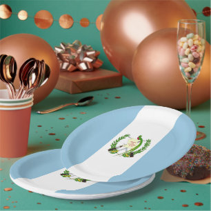 Prato De Papel Bandeira da Guatemala