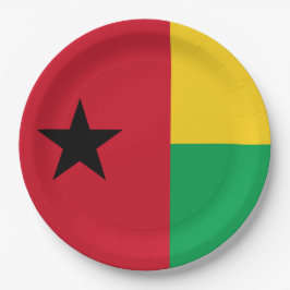 Prato De Papel Bandeira da Guiné-Bissau