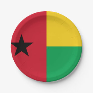 Prato De Papel Bandeira da Guiné-Bissau