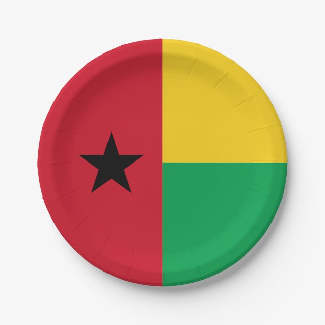 Prato De Papel Bandeira da Guiné-Bissau (Frente)