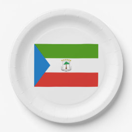 Prato De Papel Bandeira da Guiné Equatorial (África)