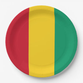 Prato De Papel Bandeira da Guiné (país africano)