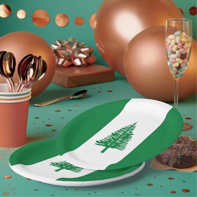 Prato De Papel Bandeira da Ilha Norfolk (Múltiplo)